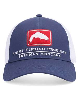 simms trout trucker hat americana Fly Fishing hats at Mad River Outfitters