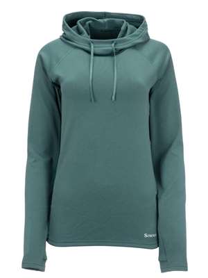 Simms Women's Heavyweight Baselayer Hoody- avalon teal Shop great fly fishing gifts for women at Mad River Outfitters