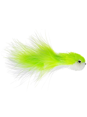 Sabota's Swimmin' Jimmy in Chartreuse / White michigan steelhead and salmon flies