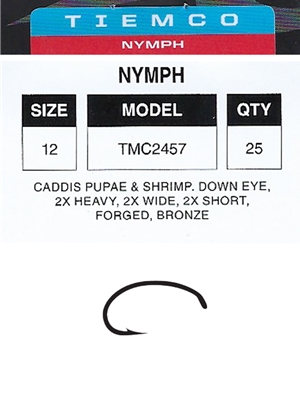 tiemco 2457 nymph fly hooks