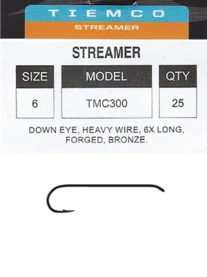 tiemco 300 fly hooks streamer fly tying hooks