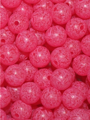 mottled trout beads cerise