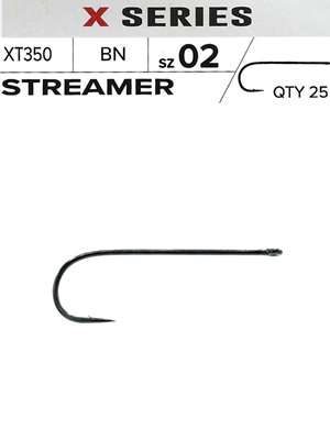 Tiemco XT350 Fly Hooks at Mad River Outfitters fly tying hooks bass panfish poppers
