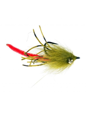 Wabbit Worm Carp fly- olive Carp Flies at Mad River Outfitters