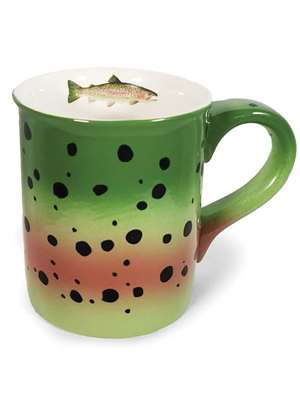 Rainbow Trout Stoneware Mugs available at Mad River Outfitters Shop great fly fishing gifts for women at Mad River Outfitters