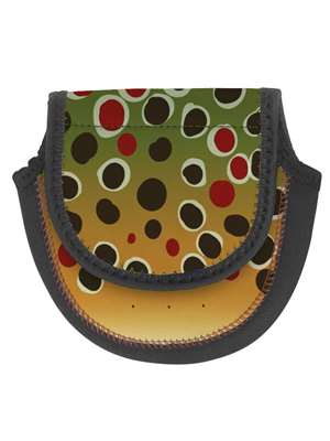 Wingo Brown Trout Neoprene Fly Reel Case Wingo Outdoors Fly Reel Cases