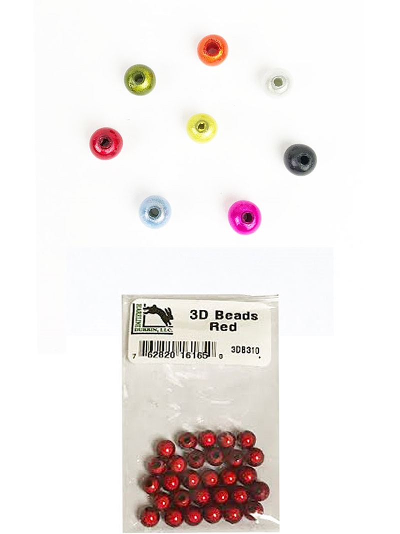 Hareline 3D Beads - Olive