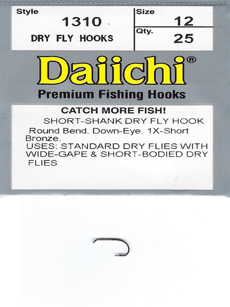 thumbnail interactive-video image 1 of Daiichi 1310 Short Shank Dry Fly Hooks - Size 12? (25 Pack) - High Carbon Steel 1 of 6