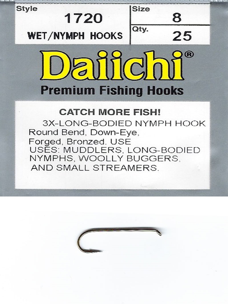Daiichi 1720 3xl Nymph Hook Alt TMC 5262 12 for sale online 