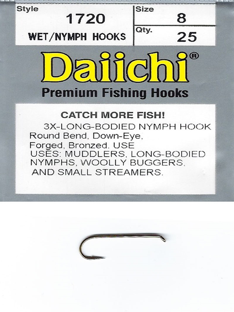 Daiichi 1720 3X Long nymph hook