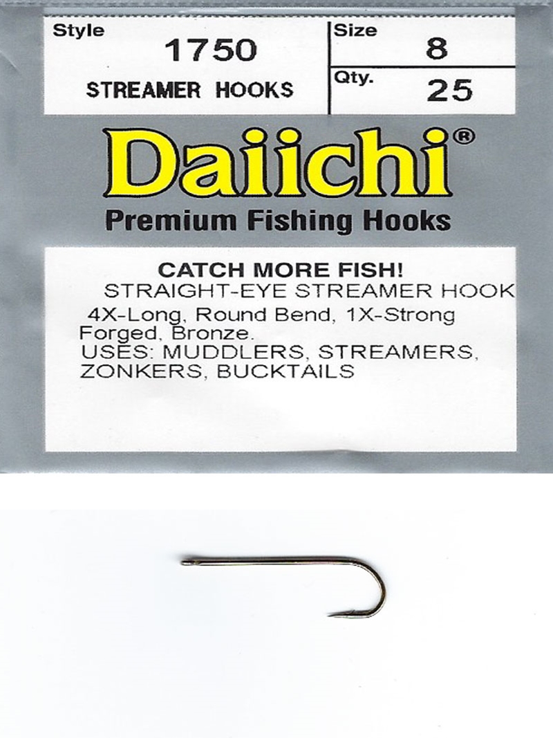 Daiichi 1750 Straight Eye Streamer Hook