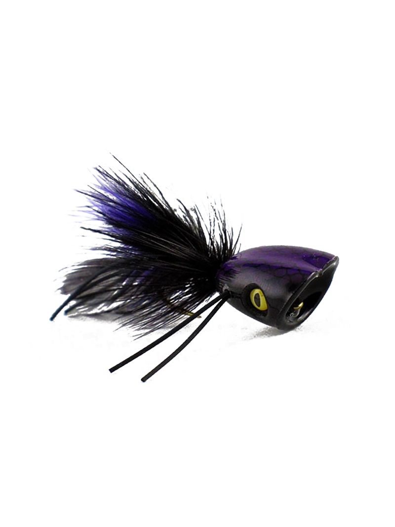 Flymen Fishing Double Barrel Popper & Slider Body Black XS for sale online 