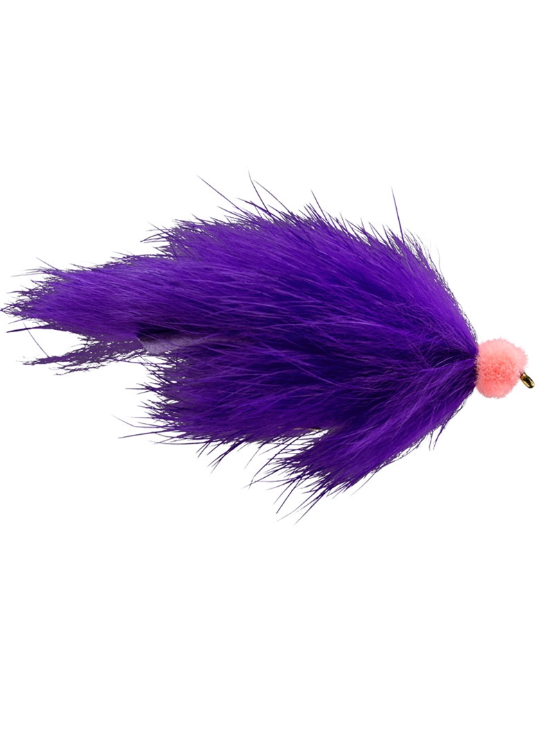 Fly Fishing Flies Steelhead, Salmon x 3 Articulated Hareball Leech Purple