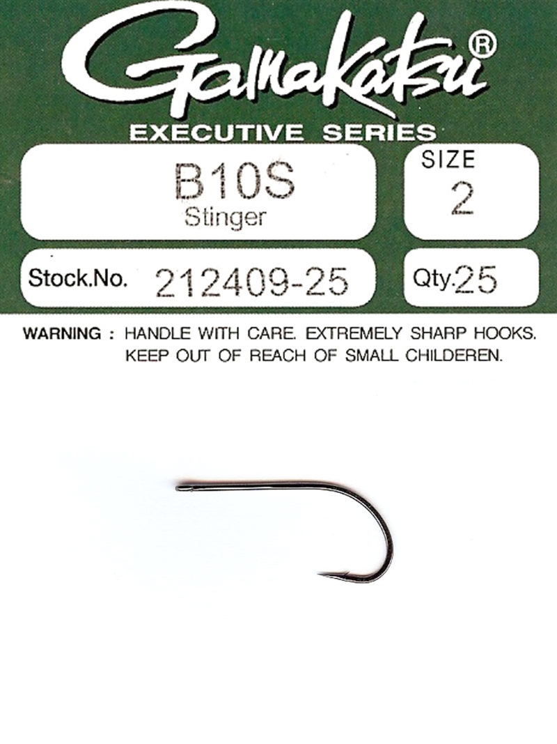 25-Gamakatsu  B10S-Stinger Hook 1xStrong Forged size  #6 
