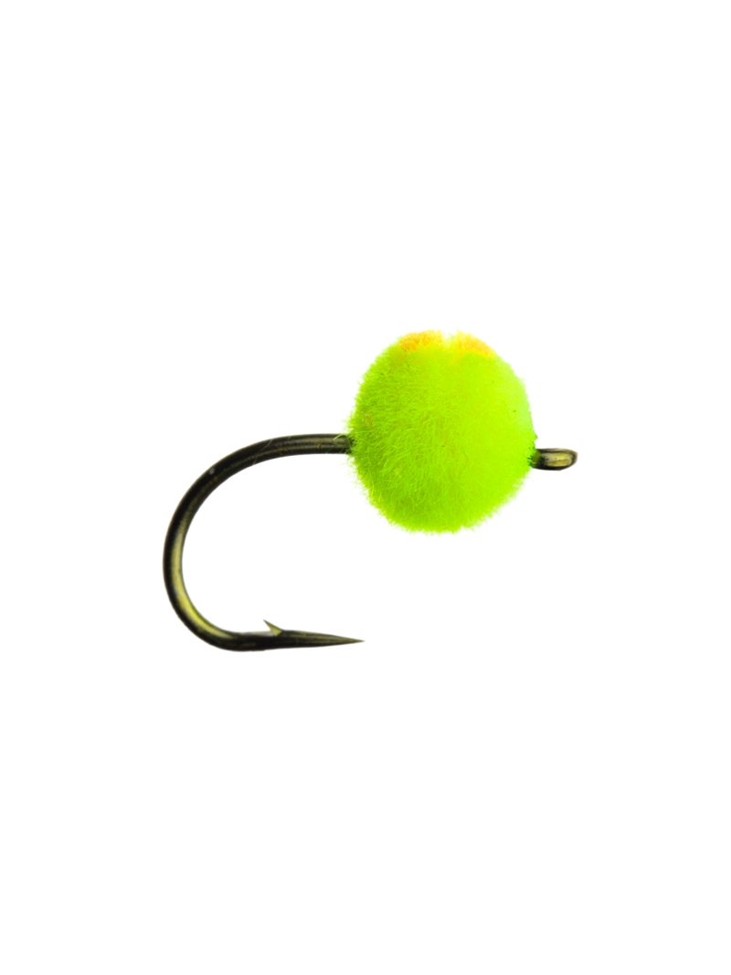 glo bug egg fly chartreuse