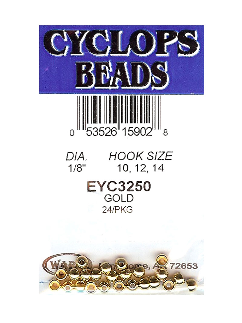 Brass Beads Gold, Fly Tying Heads and Eyes - Fly and Flies