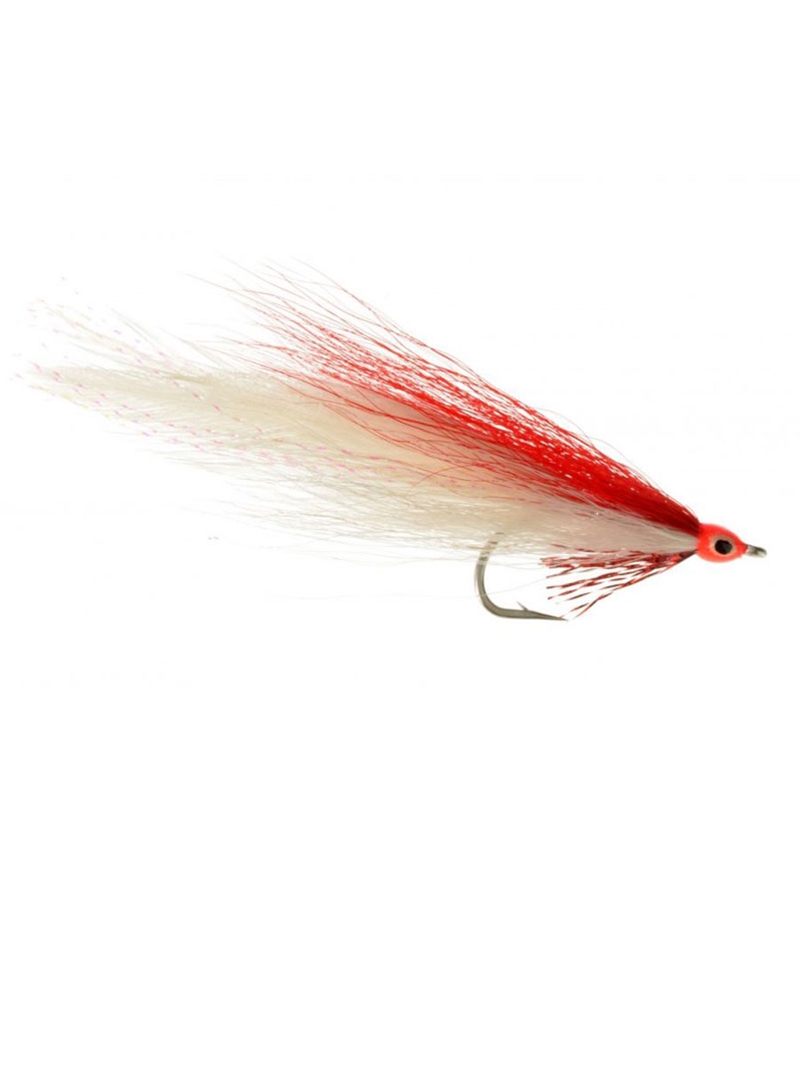 Pike pêche sea bass salt fishing flies Lefty's  Deceiver Red/ white 