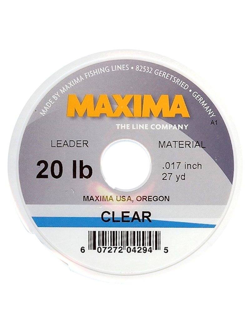 Clear Maxima Fishing Line Leader Wheel 8-Pound 27-Yard 