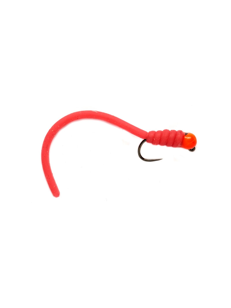 Hot Head Squirmy Worm Wet Trout Flies Size 10 Set Of 3
