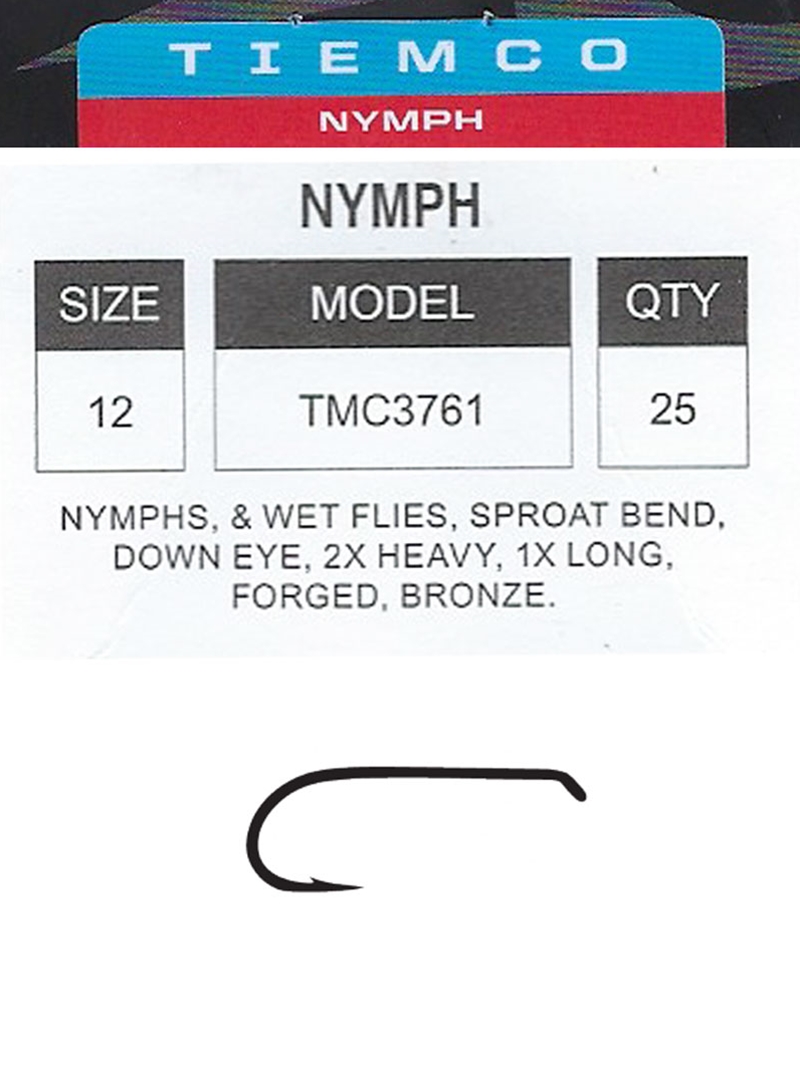 1530 / 3769 Nymph Hooks, heavy wire (Japan) #18-#2 (25/pkg) maruto