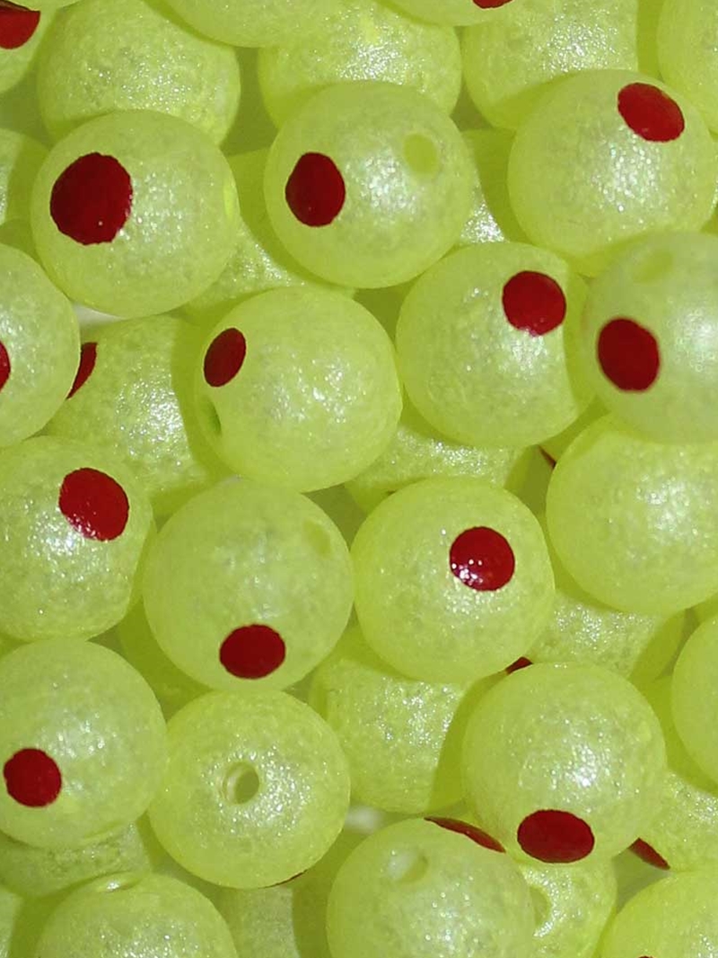 Details about / Blood Dot Eggs Trout Beads 8mm Chart Prl