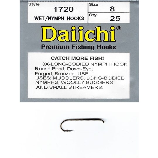 Daiichi 1720 3xl Nymph Hook Alt TMC 5262 12 for sale online 