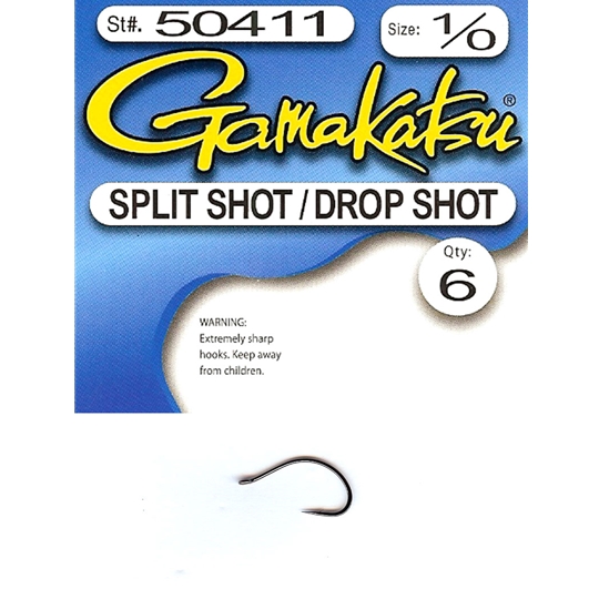 Gamakatsu Hook Worm 39 Dropshot Hooks for Rubber Fish Hooks for Jigs & Rubber Lures Dropshot Fishing Hooks for Drop Shot Fishing