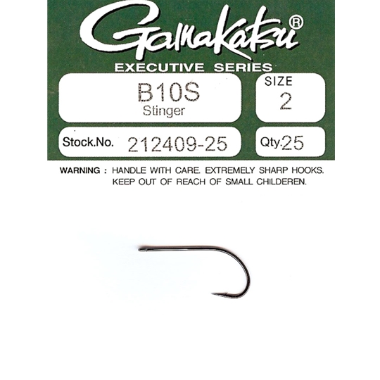#4 25pk NEW FREE SHIPPING Gamakatsu B10S Stinger Fly Hooks 