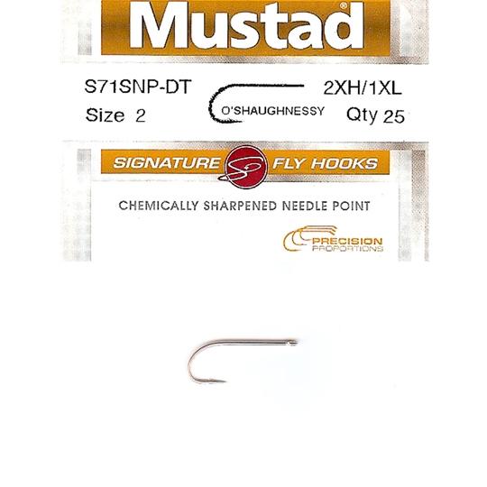 4 Sizes Available 50 Mustad S71SNP-DT 34007 Saltwater Fly Hooks
