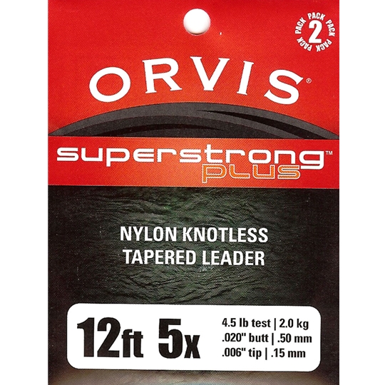 Orvis Superstrong Plus Leaders 2pk 12 ft / 4X