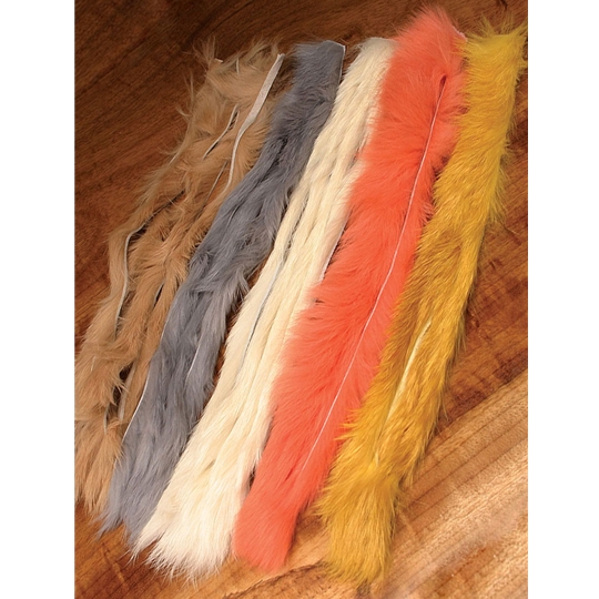 Solid/Barred/Tiger Fly Tying Rabbit Zonker Strips 3 Strips per Pack